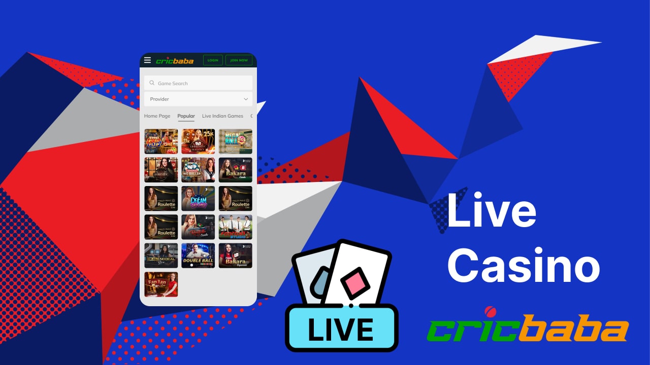 Cricbaba live Casino games