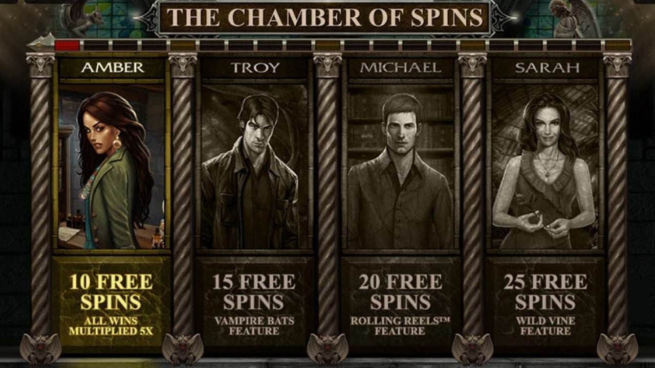 Immortal Romance slot Chamber of Spins