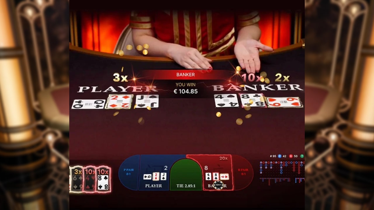 Lightning Baccarat paytable